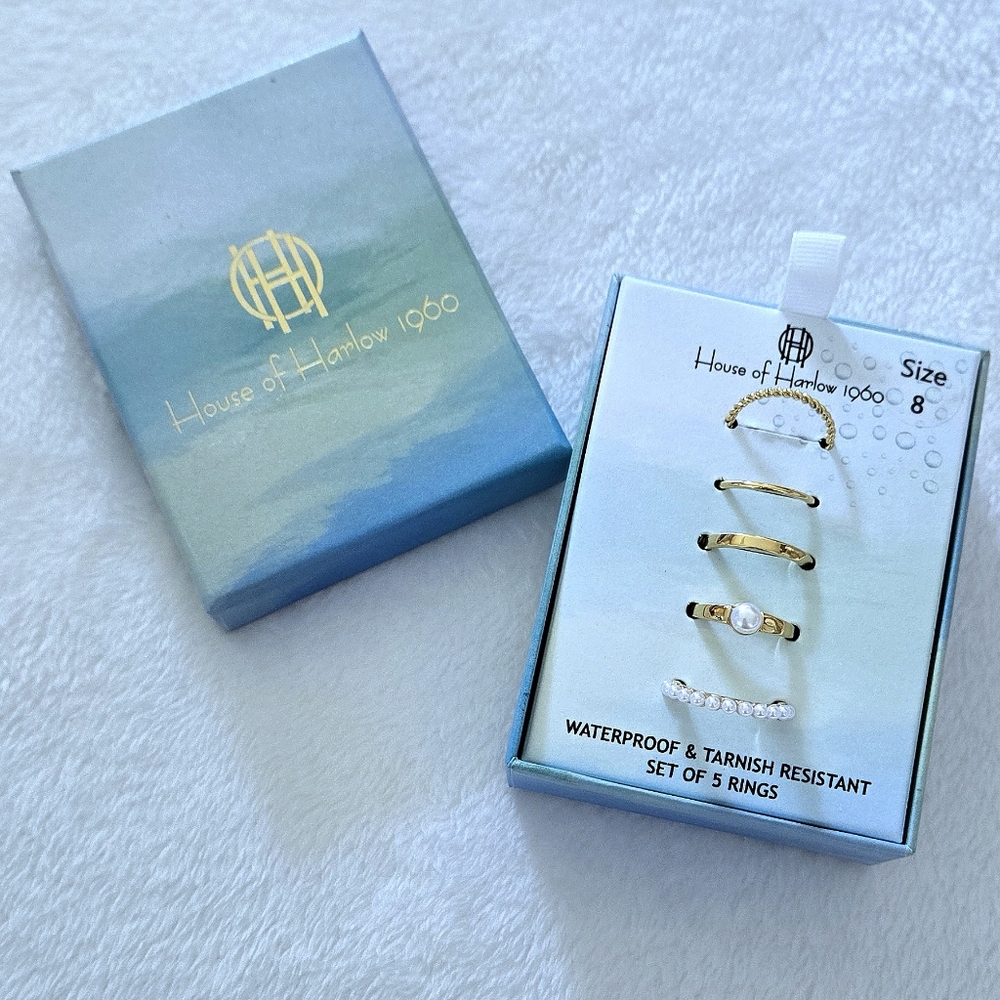 House🏠 of Harlow 1960 Five🖐 Gold💛 Rings💍 - NIB - Picture 15 of 16